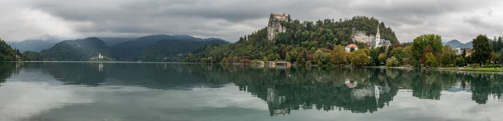 Panorama jezero Bled Slovinsko